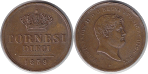 Two Sicilies 1858 10 Tornesi
