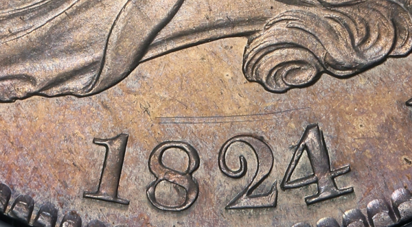 Proof 1824/1
Overdate Half Dollar